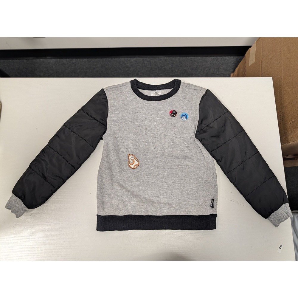 Disney Star Wars‎ Boy's Pullover Sweatshirt Quilted Black Sleeve Small